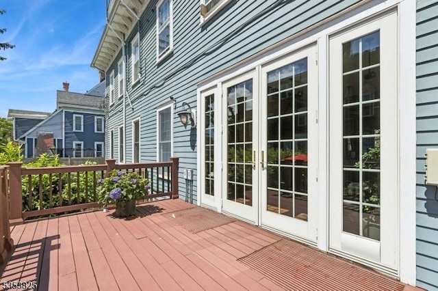 2 Perry St, Morristown Town, NJ 07960 - wooden deck featuring french doors