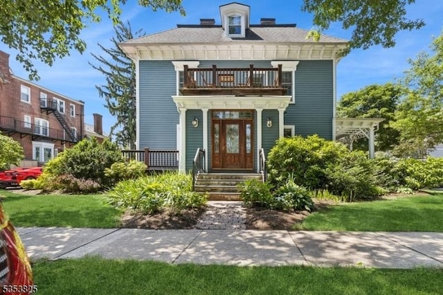 2 Perry St, Morristown Town, NJ 07960 - italianate house with a balcony