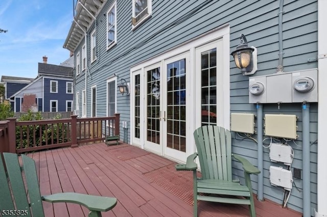 2 Perry St, Morristown Town, NJ 07960 - wooden deck with french doors