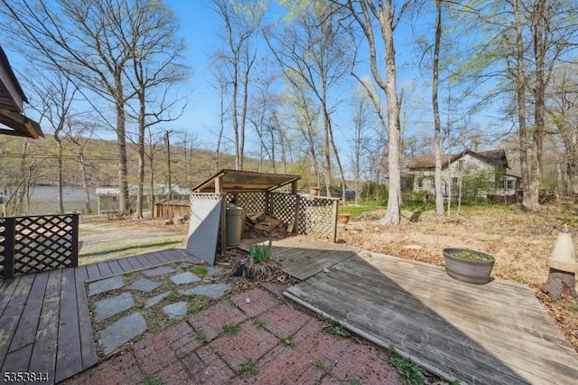 view of patio / terrace with a deck