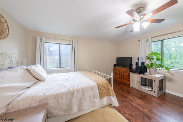 2324 Old Stone Mill Dr, East Windsor Twp, NJ 08512 - bedroom with wood finished floors and a ceiling fan