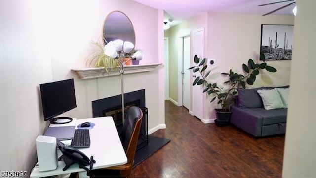 2324 Old Stone Mill Dr, East Windsor Twp, NJ 08512 - office with wood finished floors and baseboards