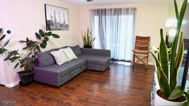 2324 Old Stone Mill Dr, East Windsor Twp, NJ 08512 - living area with wood finished floors and baseboards