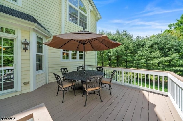 28 Arbor Rd, North Caldwell Boro, NJ 07006 - wooden deck with outdoor dining space