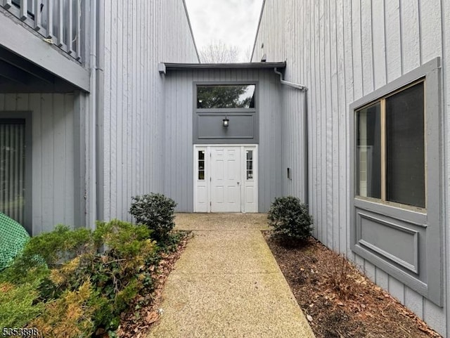 view of doorway to property