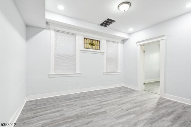 18 Ellis Ave, Irvington Twp, NJ 07111 - spare room featuring visible vents, recessed lighting, baseboards, and wood finished floors