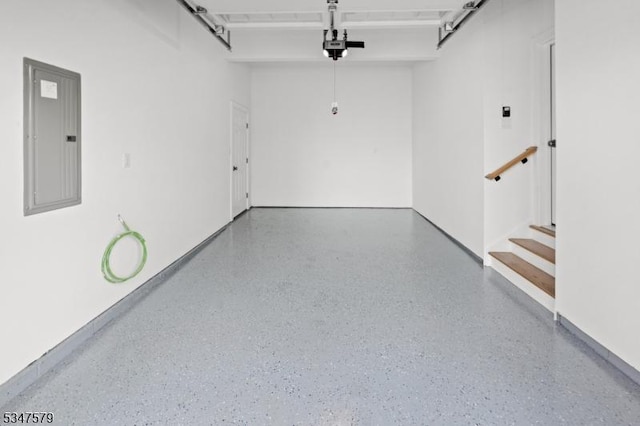 garage featuring electric panel