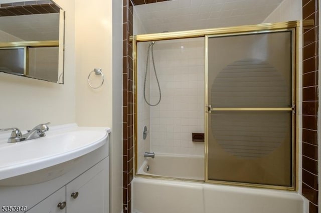 318 Sunnyside Ter, Bridgewater Twp, NJ 08807 - bathroom with bath / shower combo with glass door and vanity