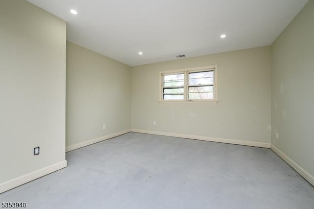 318 Sunnyside Ter, Bridgewater Twp, NJ 08807 - empty room featuring concrete flooring and recessed lighting