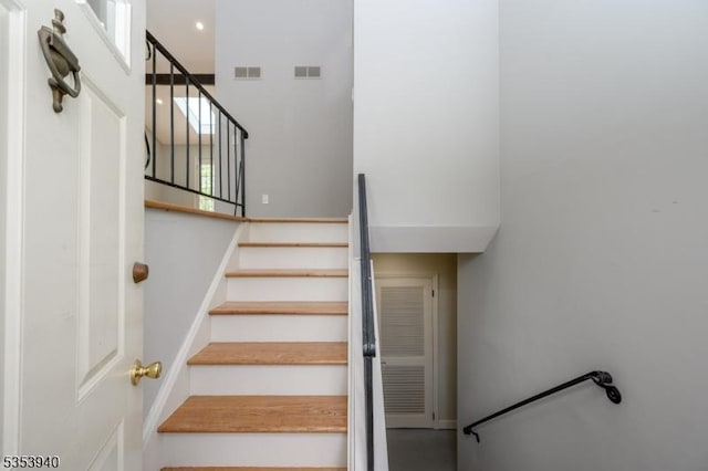 318 Sunnyside Ter, Bridgewater Twp, NJ 08807 - staircase featuring visible vents