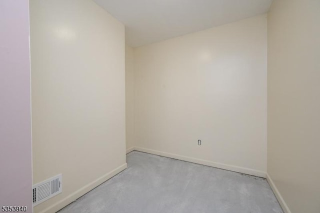 318 Sunnyside Ter, Bridgewater Twp, NJ 08807 - empty room with concrete flooring, baseboards, and visible vents