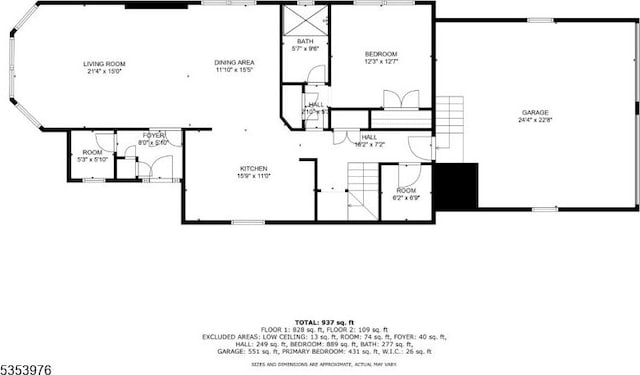 1537 Franklin St, Clark Twp, NJ 07066 - property floor plan