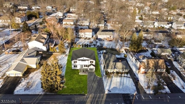 drone / aerial view with a residential view