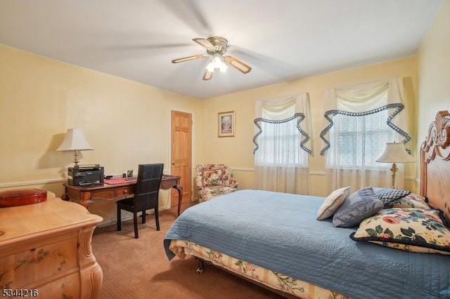 11 Mountain View Dr, Chester Twp, NJ 07930 - carpeted bedroom with ceiling fan