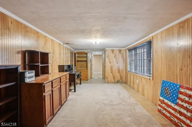 11 Mountain View Dr, Chester Twp, NJ 07930 - office with crown molding and wooden walls