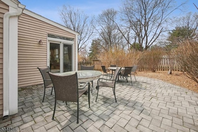 11 Mountain View Dr, Chester Twp, NJ 07930 - view of patio / terrace with outdoor dining space and a fenced backyard