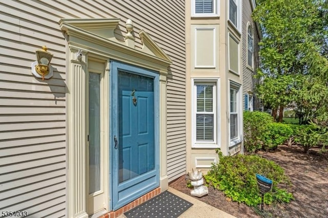 view of doorway to property