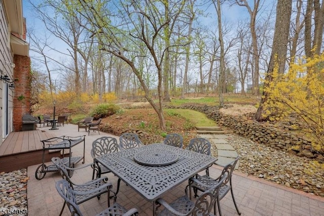 view of patio / terrace featuring outdoor dining area
