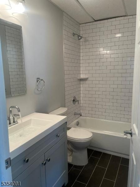 914 S St, Elizabeth City, NJ 07202 - full bath featuring toilet, shower / tub combination, tile patterned flooring, and vanity