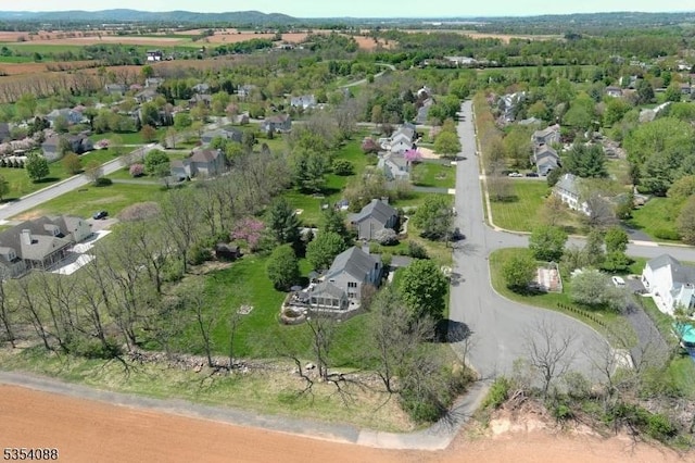 bird's eye view with a residential view
