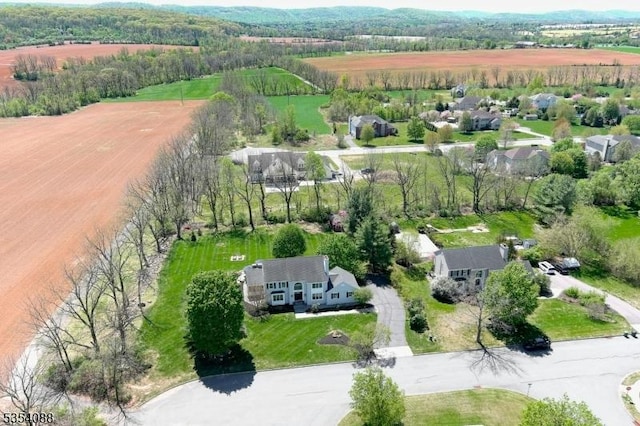 bird's eye view featuring a rural view