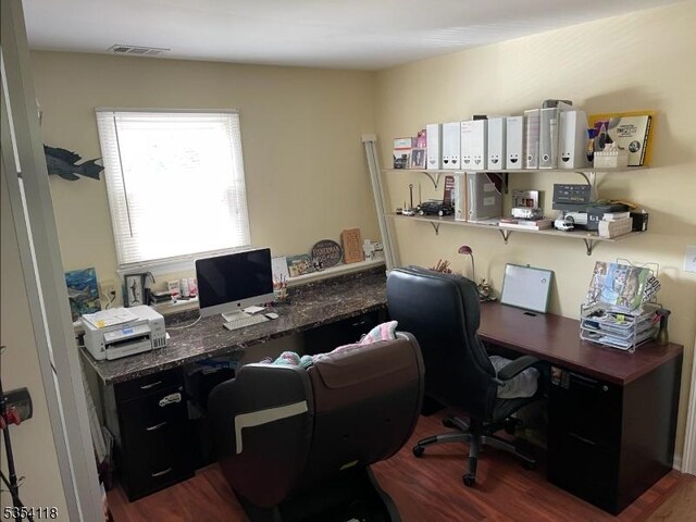 61 Duval St, Bridgewater Twp, NJ 08807 - home office with visible vents and wood finished floors