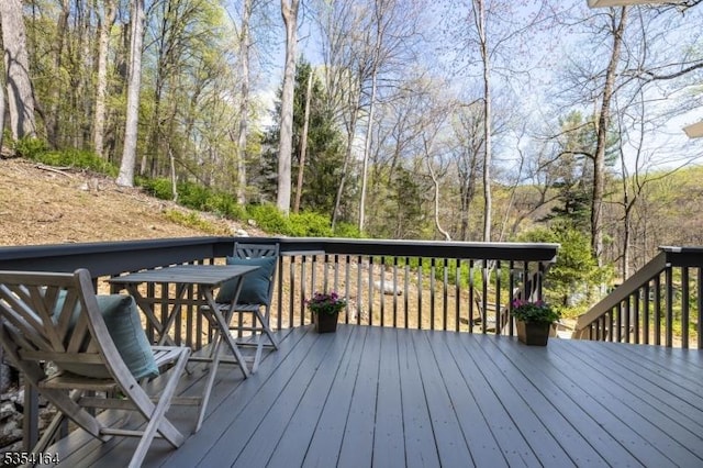 view of wooden deck