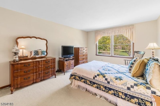 bedroom with carpet floors