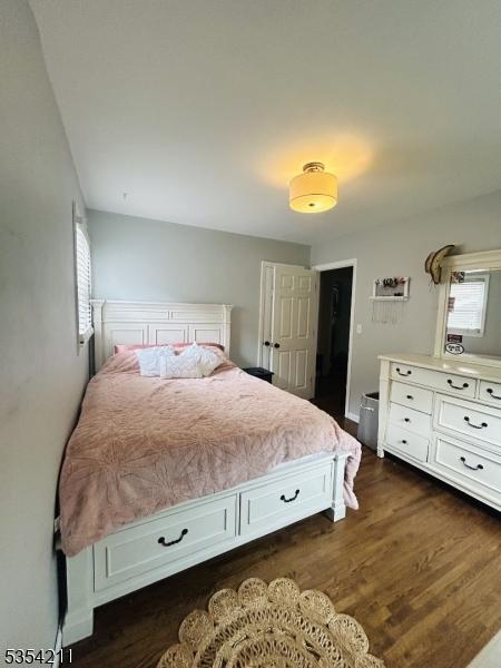 bedroom featuring dark wood finished floors