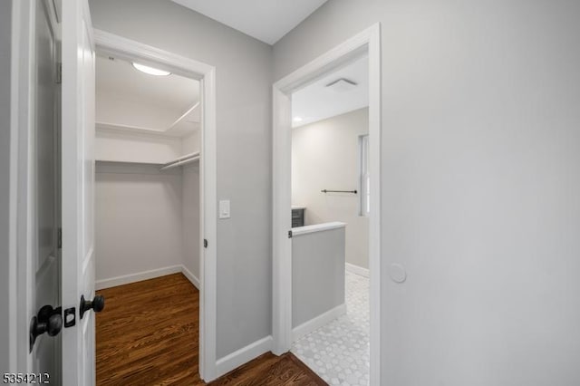 interior space featuring wood finished floors