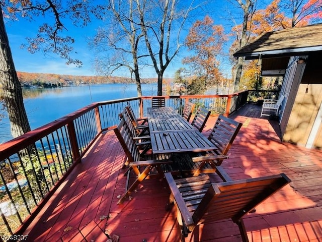 639 Canistear Rd, Vernon Twp, NJ 07422 - deck featuring a water view