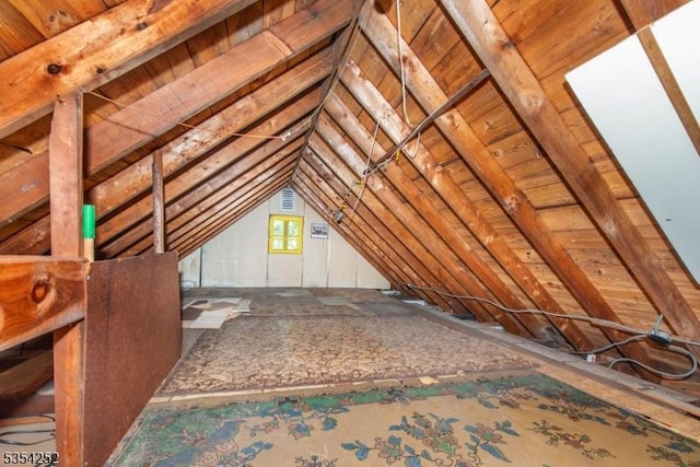 view of attic