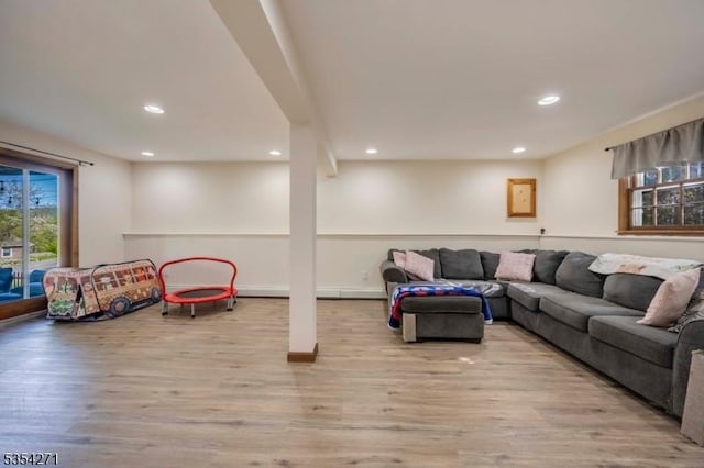 12 Fox Ledge Dr, Vernon Twp, NJ 07418 - living area featuring recessed lighting and wood finished floors