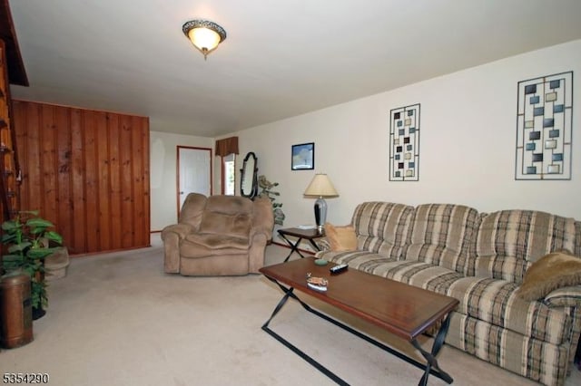 29 Olcott St, Franklin Twp, NJ 08873 - carpeted living room with wooden walls