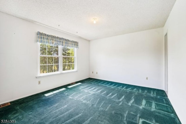 spare room with carpet floors and a textured ceiling