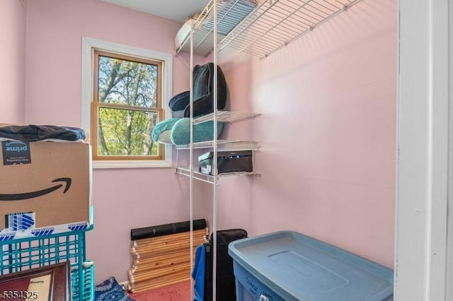 view of storage area