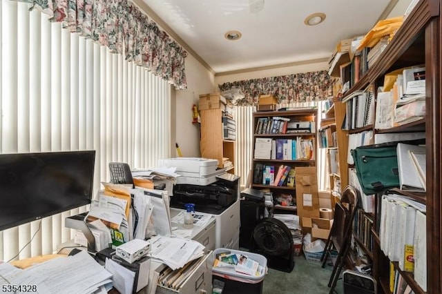 view of home office