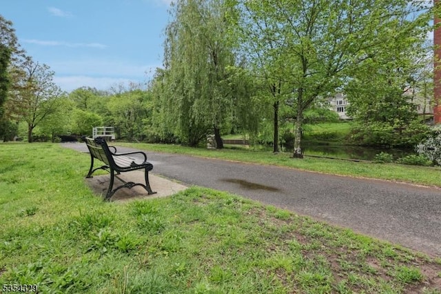 surrounding community with a yard