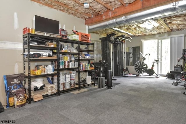 view of storage room