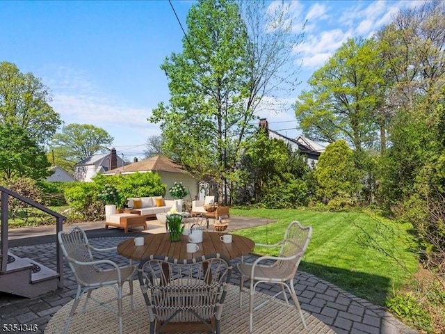 view of patio / terrace with an outdoor hangout area