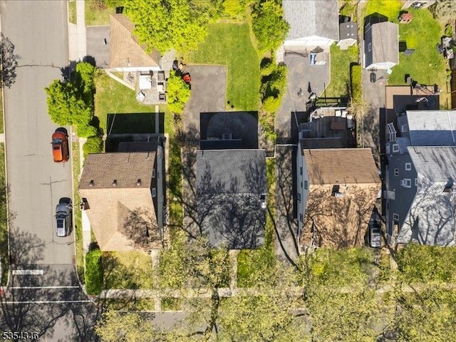 drone / aerial view with a residential view