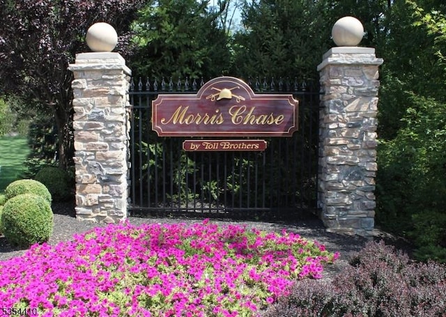 view of community sign