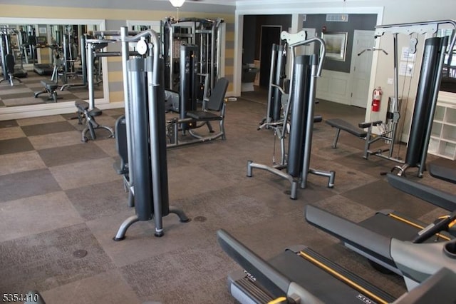 view of workout area
