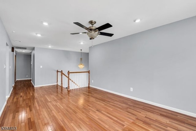 42 E Lincoln Ave, Roselle Park Boro, NJ 07204 - unfurnished room with light wood-style flooring, baseboards, and a ceiling fan