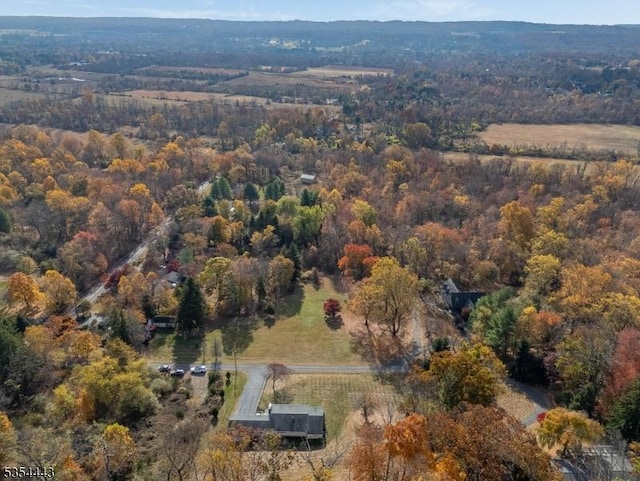 view of property location featuring a heavily wooded area