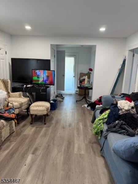 252 Spring St, Newton Town, NJ 07860 - living area with wood finished floors and recessed lighting