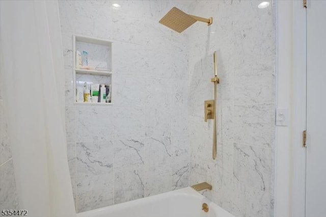full bathroom with tub / shower combination