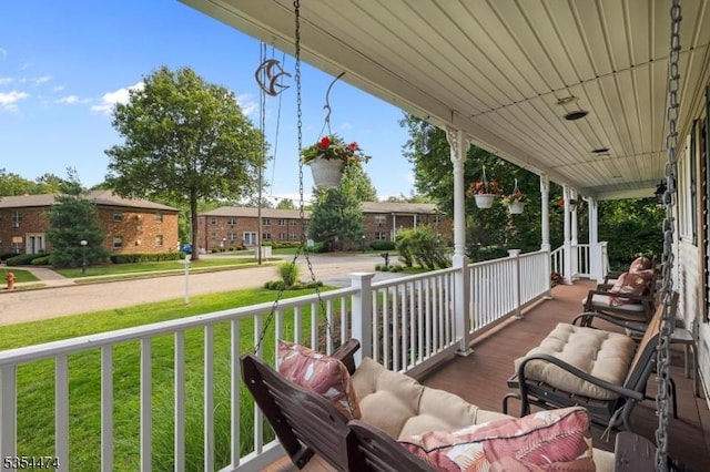 8 Katherine St, Denville Twp, NJ 07834 - covered porch with a yard