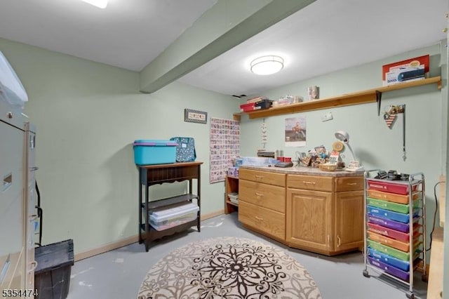 8 Katherine St, Denville Twp, NJ 07834 - miscellaneous room with finished concrete floors and beam ceiling