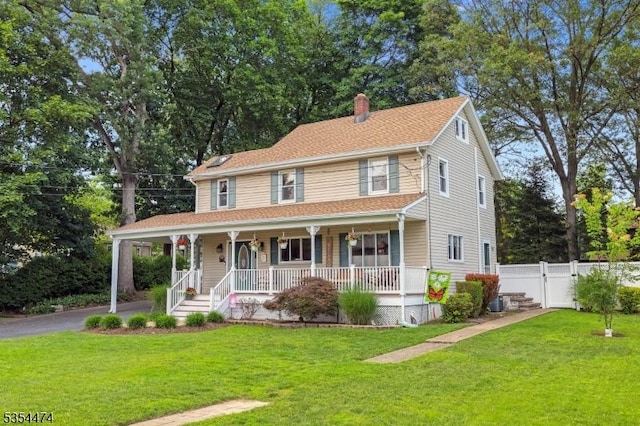 8 Katherine St, Denville Twp, NJ 07834 - farmhouse inspired home with covered porch and a chimney